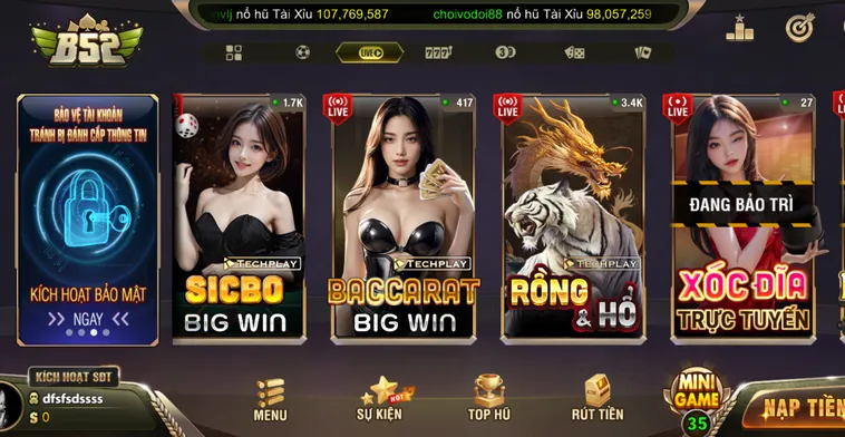 Trải Nghiệm Casino Lives B52 Club Đẳng Cấp Với Tỷ Lệ Thắng Cực Cao