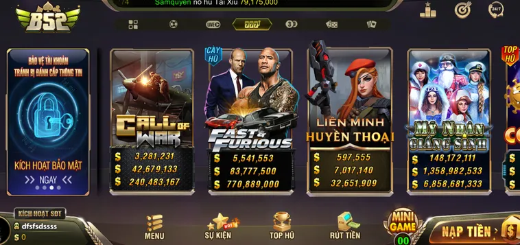 Cháy Hết Mình Cùng Slots Game B52 Club Nhận Cơn Mưa Jackpot Tiền Tỷ Mỗi Ngày